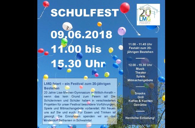 Schulfest zum 20-jährigen Jubiläum